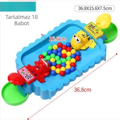 Kétfős asztali játék béka és gyöngyök, intellektuális puzzle gyerekeknek 4–6 évesek, műanyag