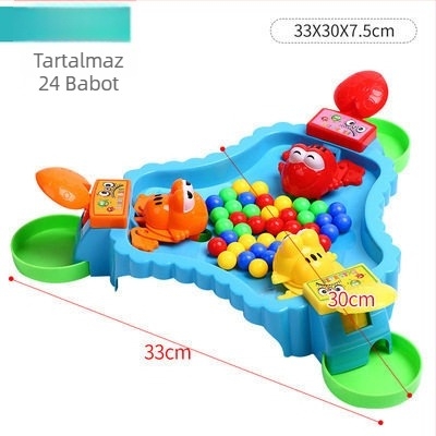 Kétfős asztali játék béka és gyöngyök, intellektuális puzzle gyerekeknek 4–6 évesek, műanyag