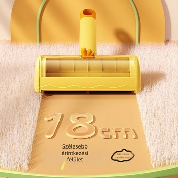 Háztartási kisállat szőrmentesítő roller - toló-nyomó mechanizmus, macska- és kutyaszőrre, PP anyag, otthoni használatra