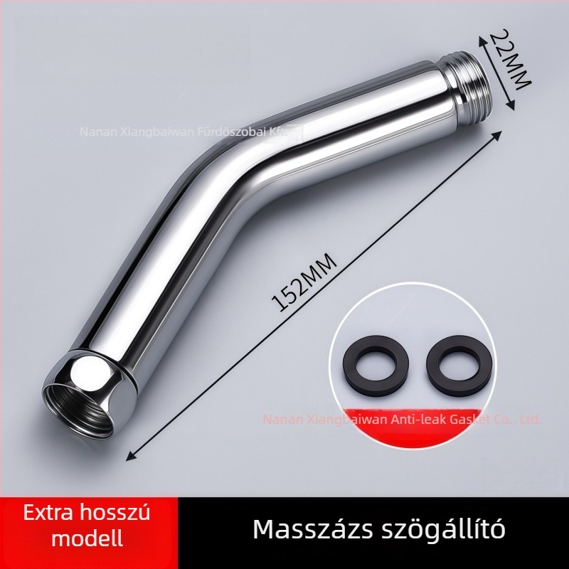 Rozsdamentes acél zuhanyszög állító, krómozott felülettel, rejtett menetes szerelés