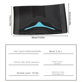 Nylon térdkalapok, uniszex felnőttek, kosárlabda, lélegző, ≤100 g