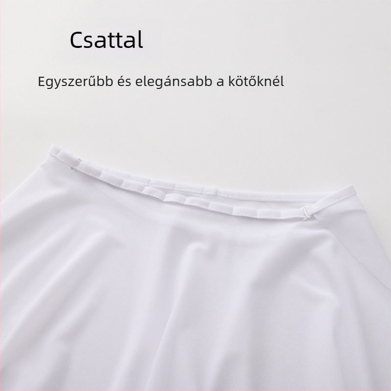 Felnőtt nők számára készült elasztikus táncos szoknya: Lycra anyag, Nylon 90%, has-táncra, baletre, latin és néptáncra alkalmas