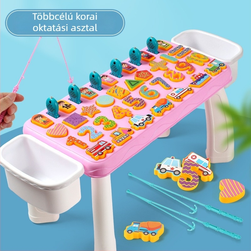 Gyermekeknek szánt oktató játék: forgó puzzle tábla háromszög sakkal, interaktív szülő–gyerek játék, műanyag, 4–14 éveseknek, kognitív és motoros készségek fejlesztése