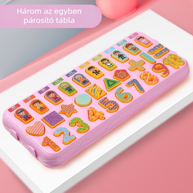 Gyermekeknek szánt oktató játék: forgó puzzle tábla háromszög sakkal, interaktív szülő–gyerek játék, műanyag, 4–14 éveseknek, kognitív és motoros készségek fejlesztése