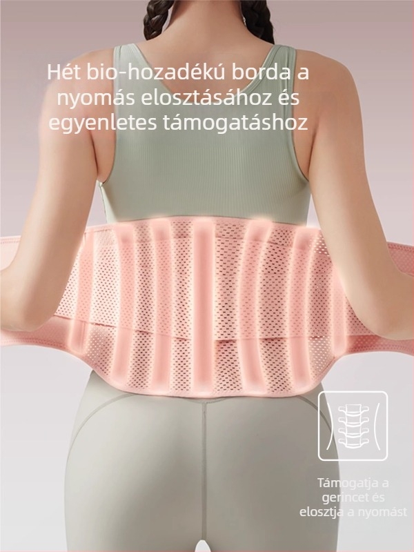Sport deréköv – lélegző has-támasz felnőtt nőknek; fő anyag: szuper rost; védett rész: derék; kategória: derékvédő