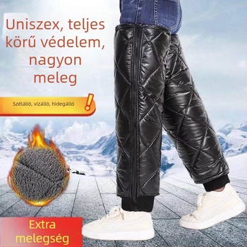 Téli elektromos motorkerékpár térdvédő fleece bélésével, meleg, szélvédő és vízálló, vast párnázású, uniszex, kültéri kerékpározáshoz, 6 órás melegség