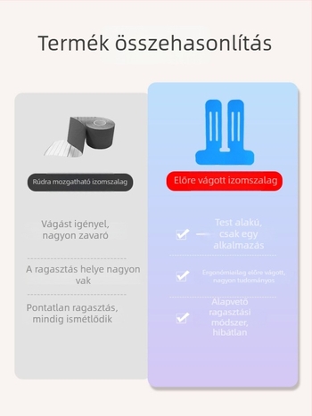 Térdvédő kötés izomtapassal sportolók számára – pamut textúra, felnőttek, kosárlabdára, 10 darabos csomag