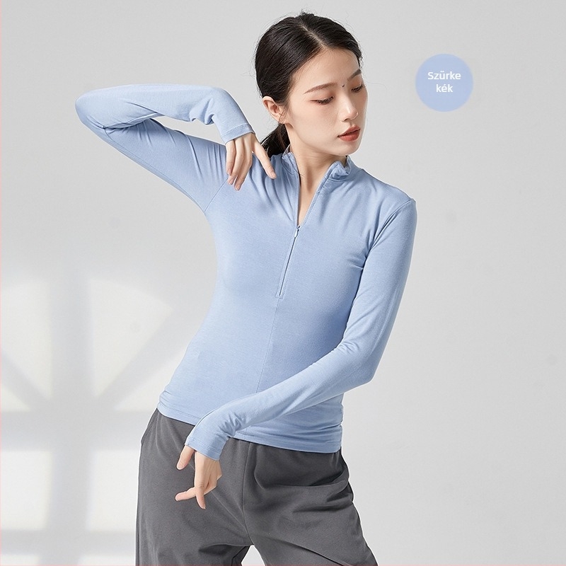 Modern tánc felső, hosszú ujjú, szorosra szabott, rayon modal anyag, viszkóz összetétel