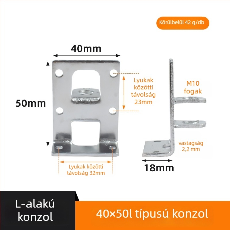 Oldalsó paneles állítható lábak fiókokhoz – hidegen hengerelt acél, elektroplatálás, modell 35, modern minimalist stílus