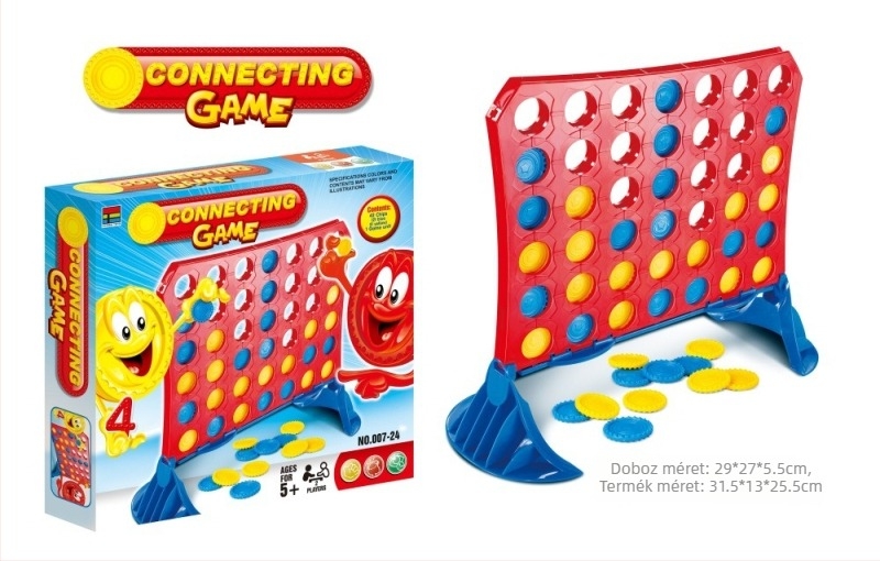 Műanyag négykapcsolású puzzle-játék gyerekeknek – oktató, kézügyességet és logikát fejlesztő sakk játék 7–14 éveseknek