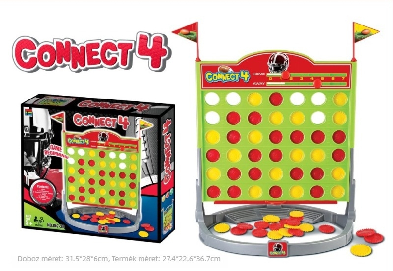 Műanyag négykapcsolású puzzle-játék gyerekeknek – oktató, kézügyességet és logikát fejlesztő sakk játék 7–14 éveseknek