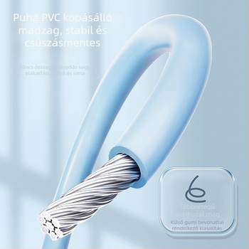 Fejlesztett súlyozott ugrókötél számolóval – kettős használat, ABS markolatok