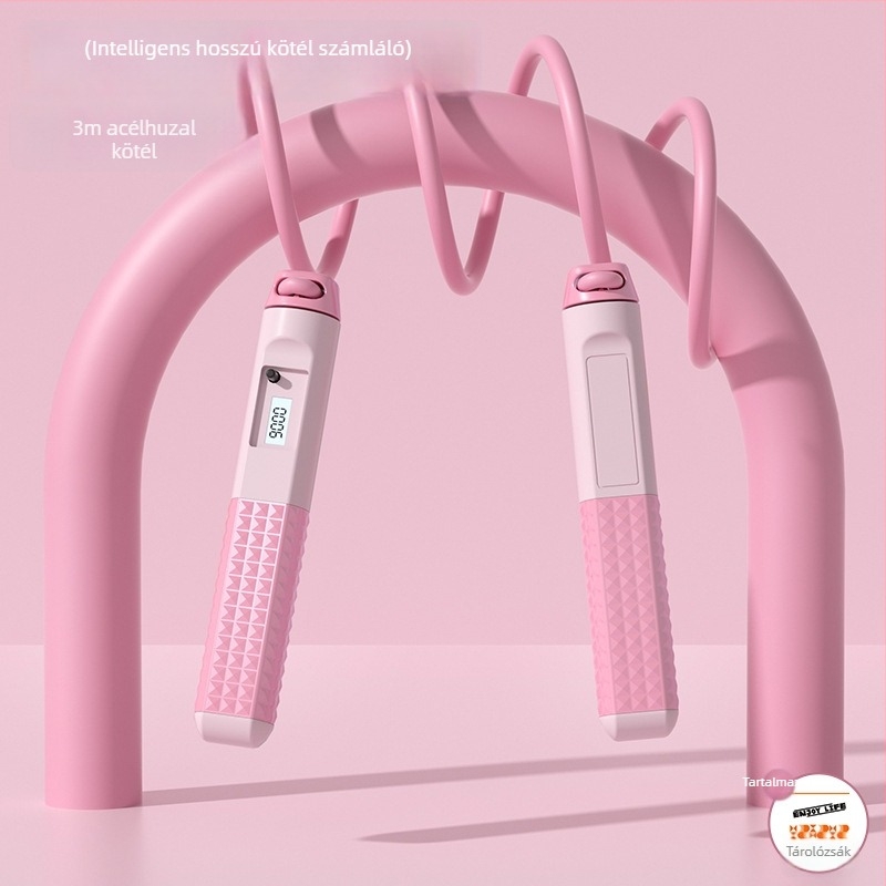 Fejlesztett súlyozott ugrókötél számolóval – kettős használat, ABS markolatok