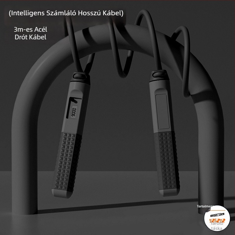 Fejlesztett súlyozott ugrókötél számolóval – kettős használat, ABS markolatok