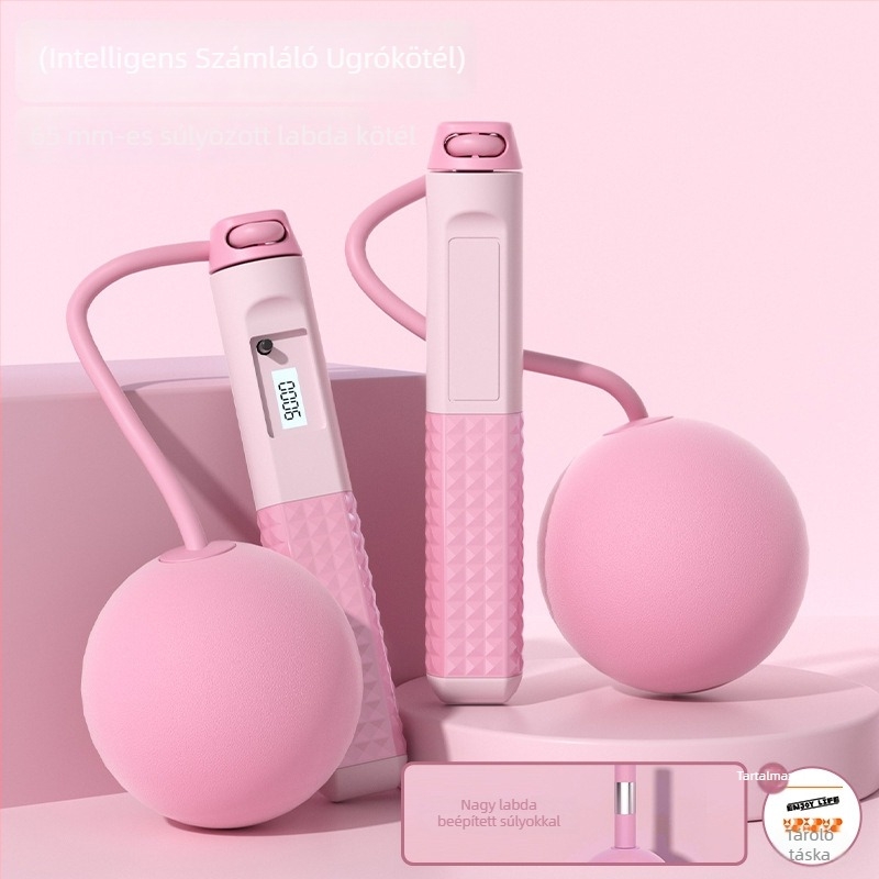 Fejlesztett súlyozott ugrókötél számolóval – kettős használat, ABS markolatok