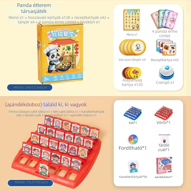 Panda kínai étterem – gyerek társasjáték, üzemeltetés-szimuláció, matematika tanulás, figyelem fejlesztése; Anyag: Egyéb; Márka: Új termékek; 3C kategória: Játékok 14 év felett; Alkalmazható kor: 0-3 év; Klaszifikáció: Go