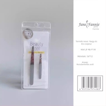 JANPHANIE Szemöldökcsipesz és klipsz, rozsdamentes acél, szemöldök formázás