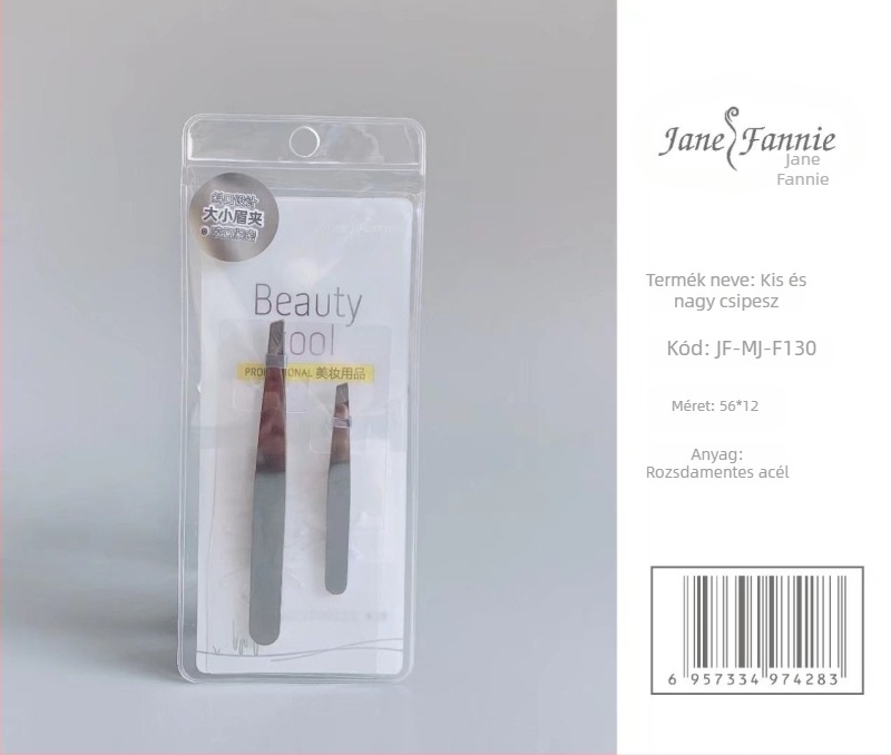 JANPHANIE Szemöldökcsipesz és klipsz, rozsdamentes acél, szemöldök formázás