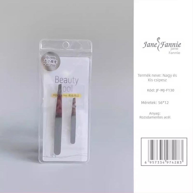 JANPHANIE Szemöldökcsipesz és klipsz, rozsdamentes acél, szemöldök formázás