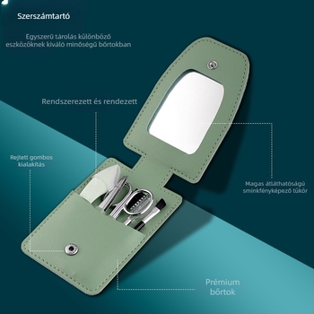 5 részes szemöldökápoló készlet – rozsdamentes acél eszközök, anti-scratch szemöldök borotva, szemöldök csipesz és olló kezdők számára