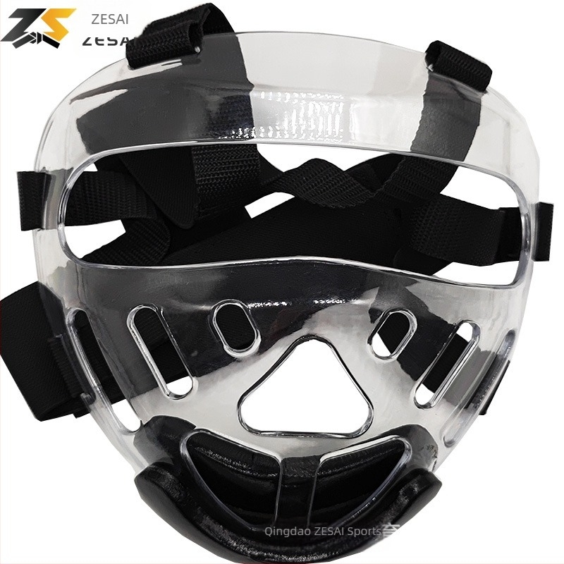 Taekwondo fejvédő és arcvédő teljes fedettséggel, levehető átlátszó pajzs, PC anyag