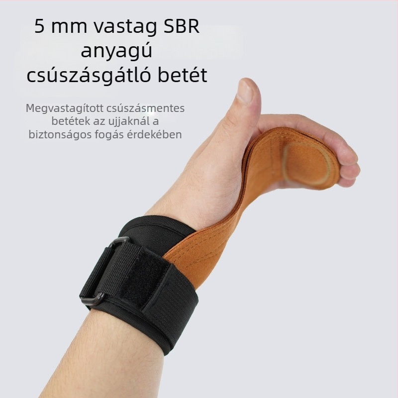 Professzionális csuklóvédő fitness-szalag húzásokhoz, felhúzásokhoz és edzéshez — csúszásmentes, kopásálló