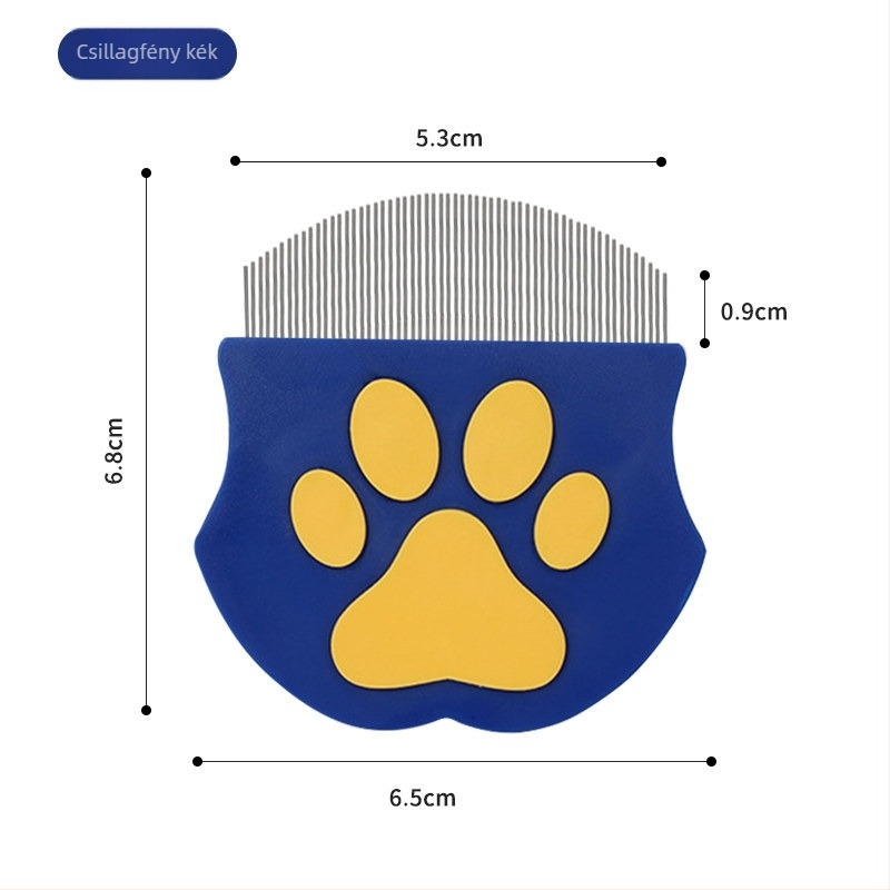 Háziállat arcápoló fésű könnyezés okozta foltokra macskáknál – műanyag, kerek fejű, hosszú szőrű macskáknak