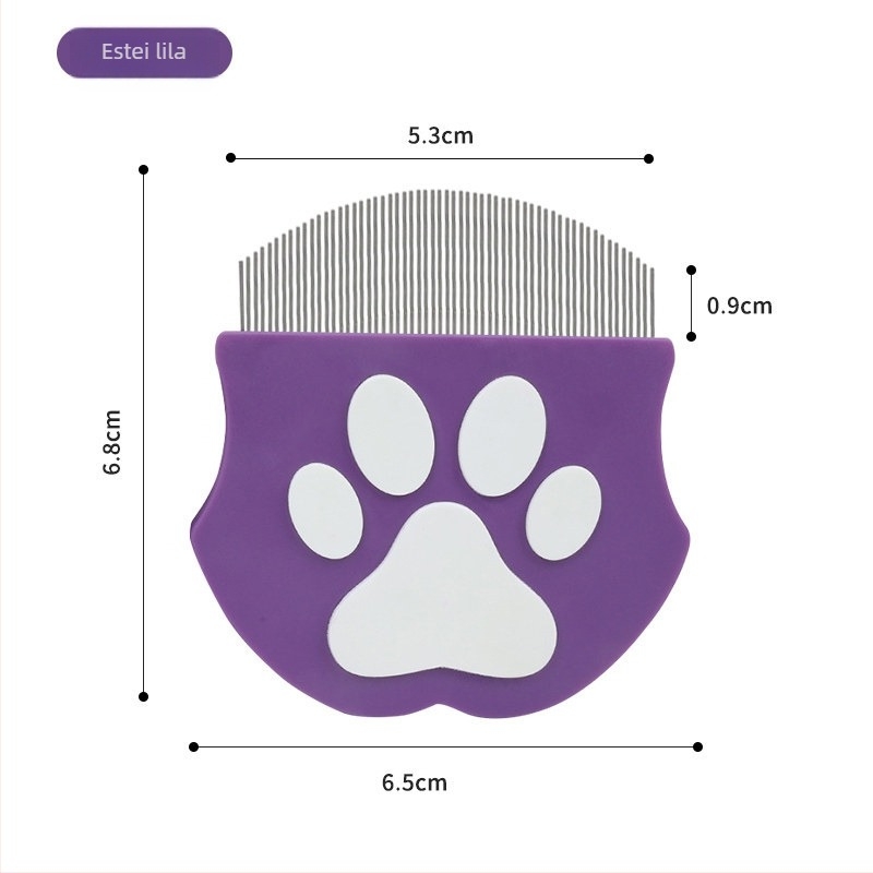 Háziállat arcápoló fésű könnyezés okozta foltokra macskáknál – műanyag, kerek fejű, hosszú szőrű macskáknak