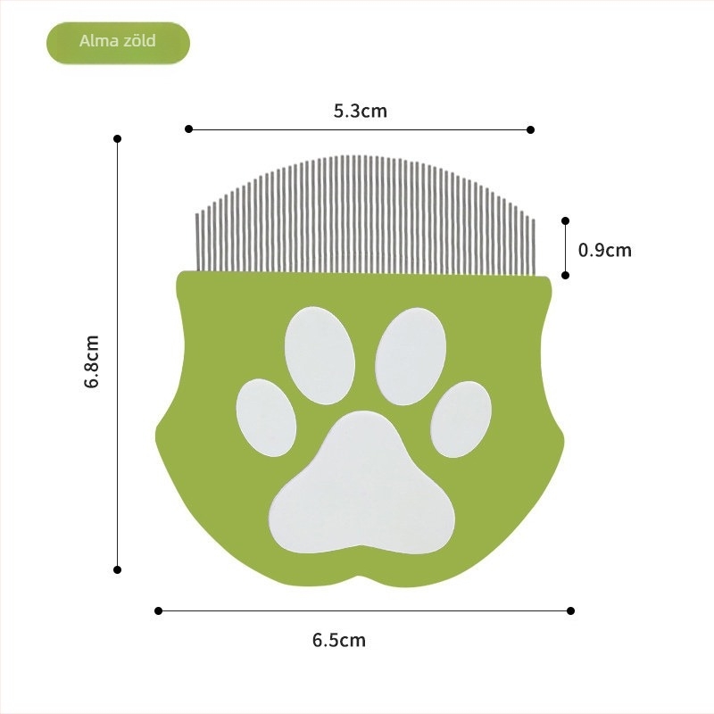 Háziállat arcápoló fésű könnyezés okozta foltokra macskáknál – műanyag, kerek fejű, hosszú szőrű macskáknak