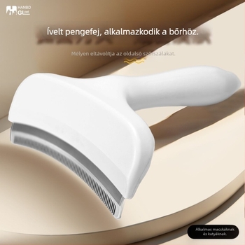 Macska- és kutya sűrítő fésű, ívelt dizájn, csomóoldás, rövidszőrű macskáknak és hosszú szőrű háziállatoknak, szőr eltávolító kefe (Márka: Egyéb; Import: Nem; Anyag: Egyéb; Ajándék: Nem)