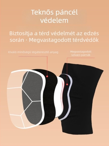 Térdvédő tánchoz és jógaedzéshez, univerzális illeszkedés, EVA hab és poliészter anyag