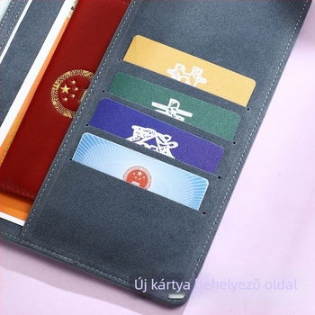 Monlik bőr három az egyben babaszülési és oltási igazolás védőtok, modell Peace and Joy, 1.0 cm vastagság