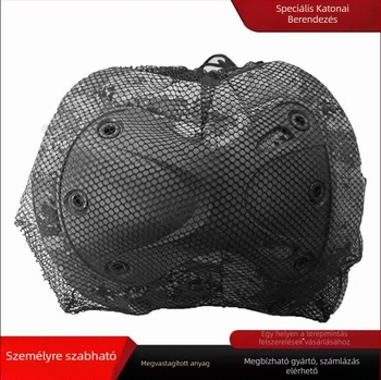 Taktikai térd-, könyök- és csuklóvédő készlet gyémántos párnákkal — négy részes készlet, nem szövött anyagból készült, felnőtteknek, kültéri taktikai sportokra