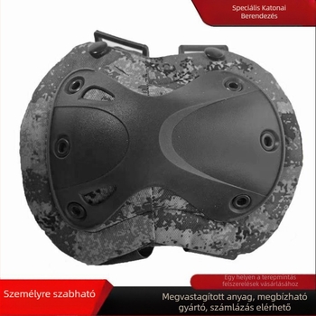 Taktikai térd-, könyök- és csuklóvédő készlet gyémántos párnákkal — négy részes készlet, nem szövött anyagból készült, felnőtteknek, kültéri taktikai sportokra