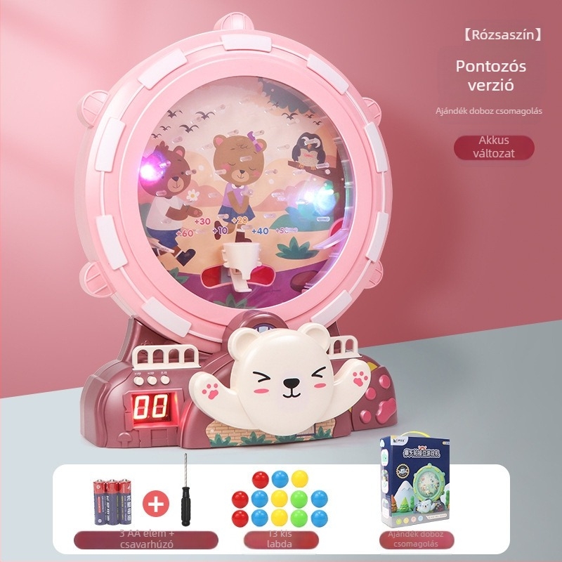 Xindong gyerekeknek szóló elektromos pinball asztali játéka — oktató, interaktív puzzle játék (műanyagból; 4–6 éveseknek; Funkciók: tanulás, puzzle, korai nevelés, interakció; fejleszt érzelmeket, látást, szellemi fejlődést).