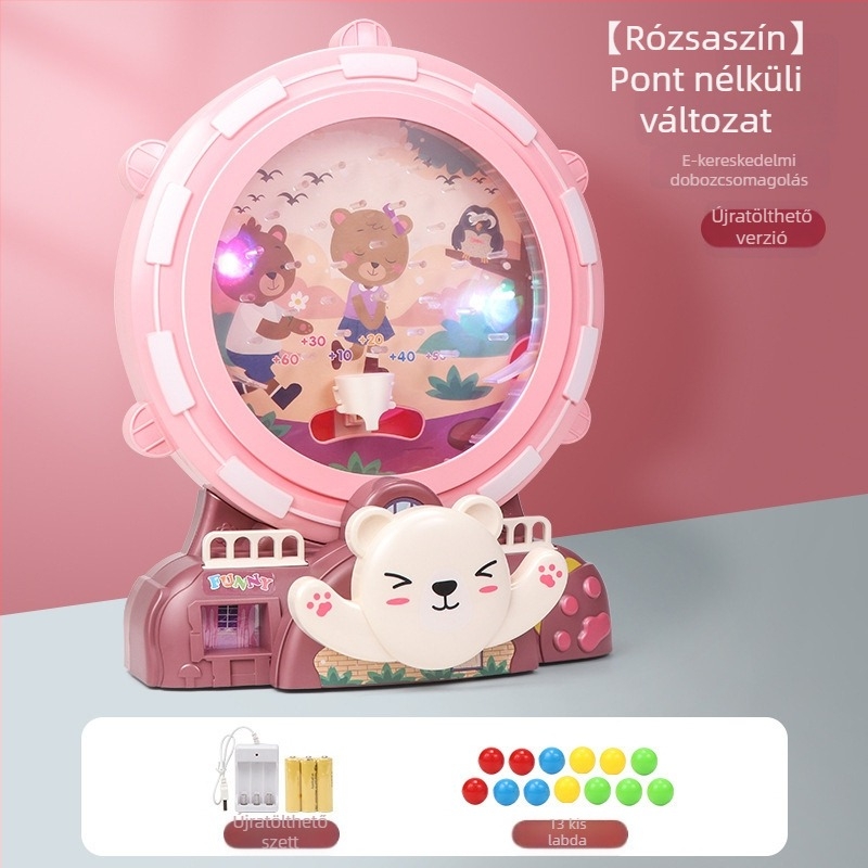 Xindong gyerekeknek szóló elektromos pinball asztali játéka — oktató, interaktív puzzle játék (műanyagból; 4–6 éveseknek; Funkciók: tanulás, puzzle, korai nevelés, interakció; fejleszt érzelmeket, látást, szellemi fejlődést).