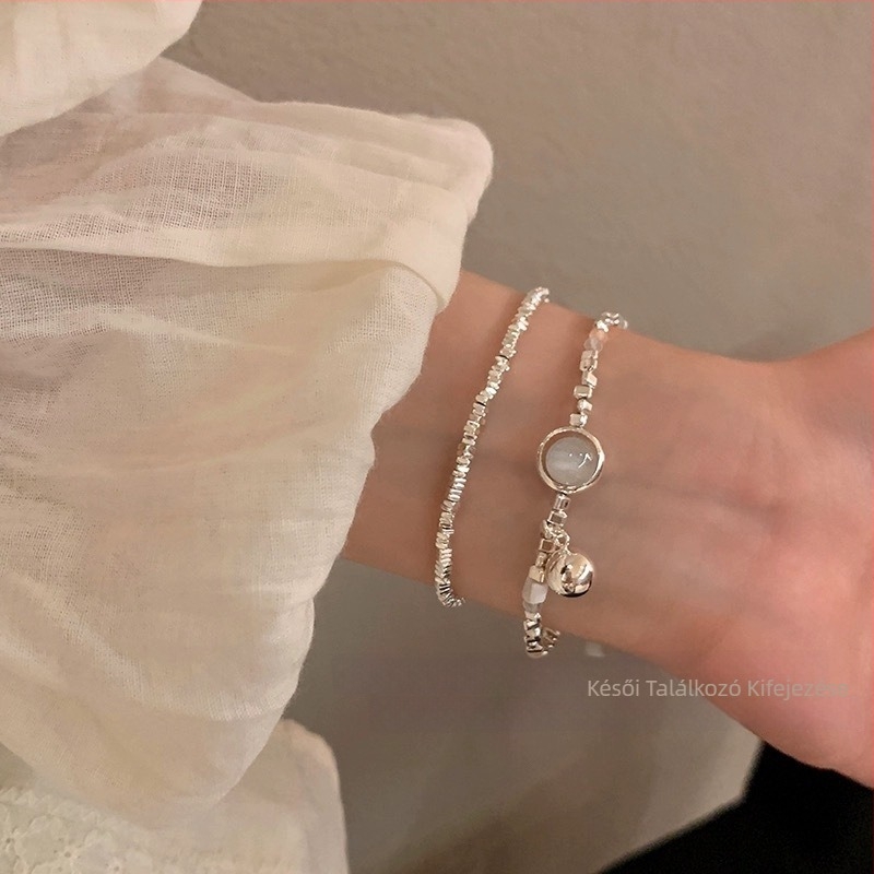 Női Cat's Eye gyöngyös karkötő, eredeti dizájn JUNORS, kézzel készített ötvözet ékszer, kézhez tartozó kiegészítő, ideális évfordulóra ajándék