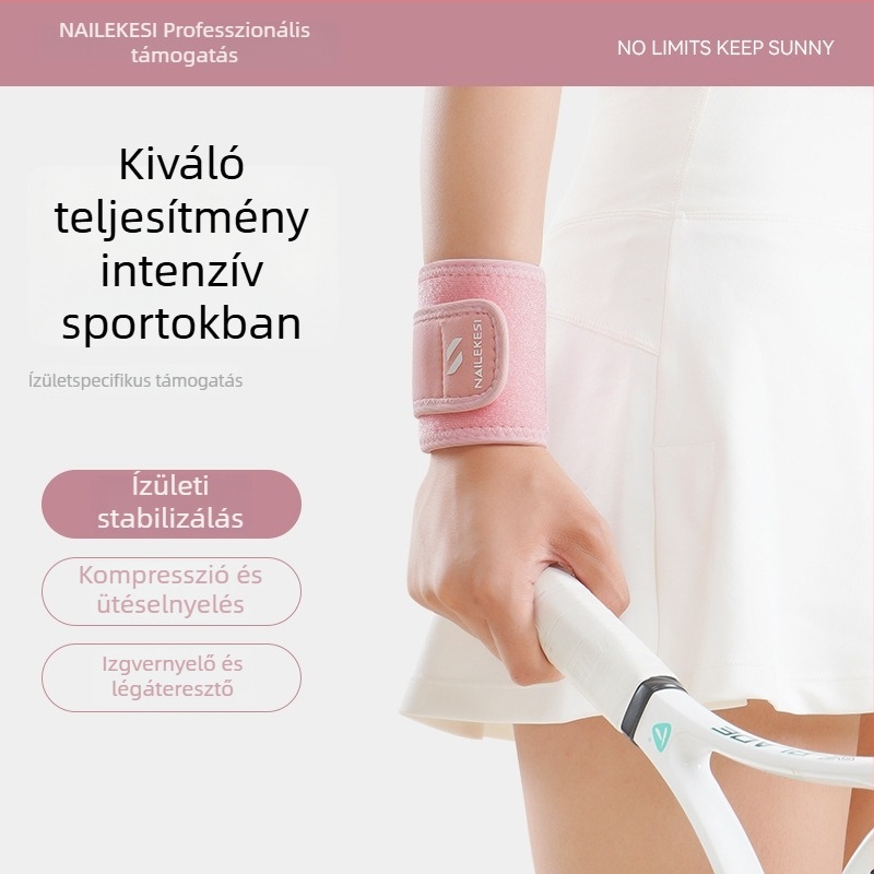 Sportcsuklóvédő – poliészteres csuklópánt tenishez, badmintonhoz és kosárlabdához – uniszex, felnőtteknek