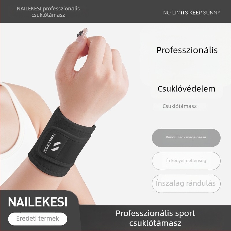 Sportcsuklóvédő – poliészteres csuklópánt tenishez, badmintonhoz és kosárlabdához – uniszex, felnőtteknek
