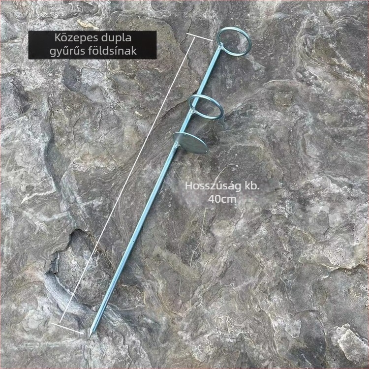 Vasból készült földre süllyeszthető tartó tengeri horgászathoz – kézi és tengeri rúdhoz, vasból