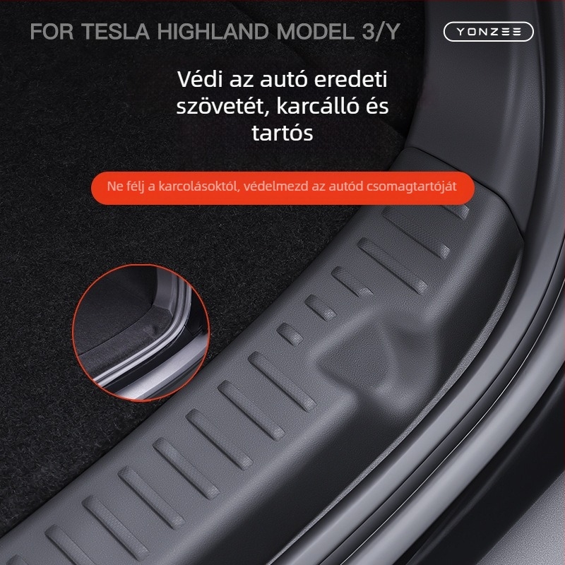 YZ TPE Tesla Frissített Model 3/Y/YL – oldal belső küszöbvédő panel, ragasztós telepítés, márka YZ