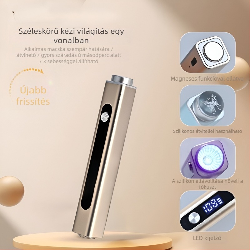 3‑in‑1 kézben tartható körömápolási fényterápiás lámpa | Márka ROZAROSAS, Modell Mx-m1, OEM, Általános felhasználók számára