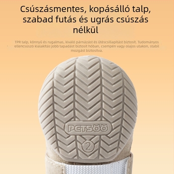 Kutyacipő - velúr, dupla csat, csúszásmentes, meleg, kopásálló