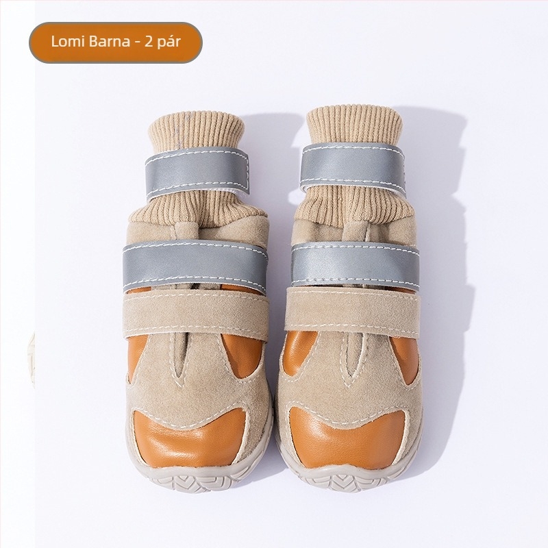 Kutyacipő - velúr, dupla csat, csúszásmentes, meleg, kopásálló