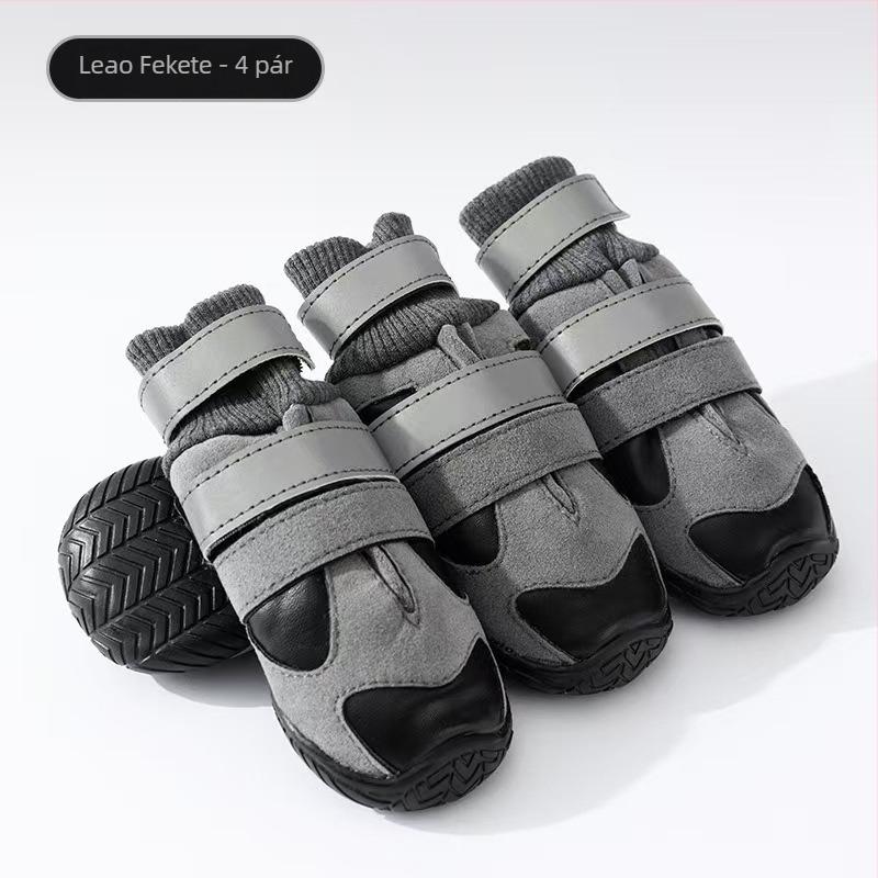 Kutyacipő - velúr, dupla csat, csúszásmentes, meleg, kopásálló