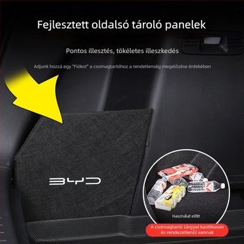 BYD Yuan Plus csomagtértakaró szőnyeg teljes körű védelemmel, Strange Fox autóalkatrészek, TPE+XPE csúszásmentes anyag
