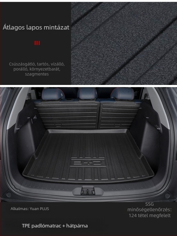 BYD Yuan Plus csomagtértakaró szőnyeg teljes körű védelemmel, Strange Fox autóalkatrészek, TPE+XPE csúszásmentes anyag
