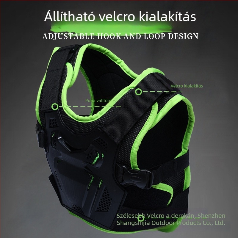 Gyerekeknek szóló kerékpáros védőfelszerelés: hát- és derékvédő, könyökvédő és térdvédő, EVA anyag, univerzális méret, kombinált sportvédelmi felszerelés