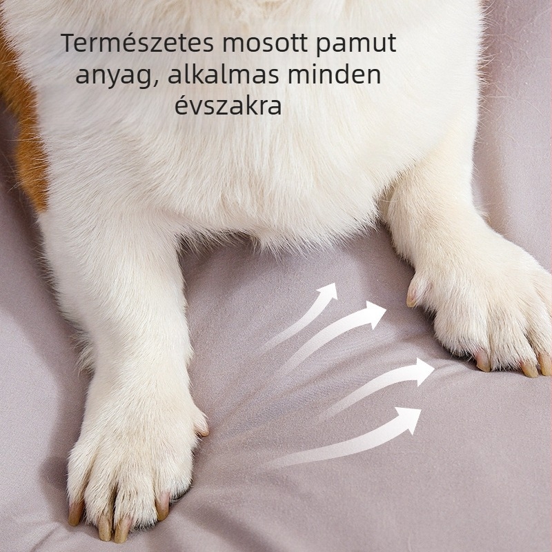 Kutyaház cserélhető fedél, minden évszakra, levehető és mosható, textil anyagú kutyafekhely védőfedél