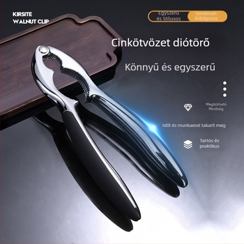Anrun Többcélú diótörő cinkötvözetből – héjleválasztó dióhoz, fenyőmaghoz és pekánhoz